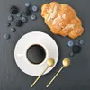 Złota okrągła łyżeczka, 8 sztuk łyżeczek do kawy, złota Podgląd zdjęcia produktu 3