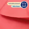 Sporthandtuch Mikrofaser, 90x180 cm, rot, mit praktischer Produktbild-Vorschau 4