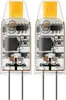 Two LED bulbs with G4 bases are shown against a white background. Produktbild-Vorschau