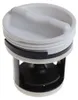A close-up studio shot of a washing machine pump filter. Produktbild-Vorschau