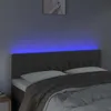 vidaXL LED Kopfteil Dunkelgrau 160x7x78/88 cm Samt - LED Produktbild-Vorschau 3