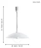 Lampe à suspendre Ø 42cm verre avec structure Alvez Voir les images du produit 5