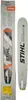A Stihl chainsaw guide bar and its packaging are shown against a white background. Anteprima dell’immagine prodotto