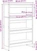 Estantería vidaXL de 80 x 30 x 121 cm, fabricada en Vista previa de la imagen del producto 8
