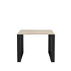 A table with a light wood top and black legs, isolated on a white background. Náhled obrázku produktu