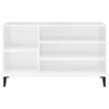 vidaXL Portascarpe bianco lucido 102x36x60 cm Materiale a Anteprima dell’immagine prodotto 5