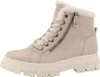 A single cream-colored winter boot with white fur lining and a thick white sole, shown from the side against a white background. Anteprima dell’immagine prodotto