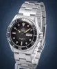 A close-up studio shot of a men's wristwatch against a plain blue background. Podgląd zdjęcia produktu