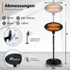 TRESKO Infrarot Stand-Heizstrahler 2000W mit Abdeckung | Produktbild-Vorschau 7