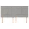 vidaXL Kopfteile 4 Stk. Hellgrau 90x5x78/88 cm Stoff - Produktbild-Vorschau 4
