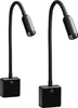 Two black LED plug-in lamps with flexible goosenecks and power buttons on their bases, shown against a white background. Produktbild-Vorschau