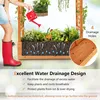 A person watering a planter box with a trellis. Náhled obrázku produktu