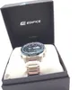 A Casio Edifice watch is displayed inside its open black box. Produktbild-Vorschau
