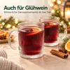 Vienberg Glühwein-Gläser 6er Set 350 ml – Geriffelte Produktbild-Vorschau 4
