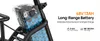 Close-up of an electric bicycle battery pack with marketing text. Produktbild-Vorschau