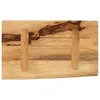 A close-up view of a wooden board with two wooden pegs. Náhled obrázku produktu