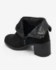 Royalfashion Schwarze Damenstiefel aus Öko-Wildleder Produktbild-Vorschau 5
