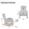 OKWISH Fauteuil à Bascule Relax en Tissu Polaire Teddy Voir les images du produit 4