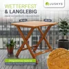 Juskys® Beistelltisch Zadar klappbar wetterfest geölt Produktbild-Vorschau 3