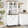 SUGIFT Küchenbuffet mit Glasfenstern, Sideboard Produktbild-Vorschau 2