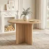 AIORBER Runder Esstisch 120 cm Holzoptik Holztisch Küche Produktbild-Vorschau 5