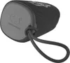 A close-up view of a black Fresh 'n Rebel Bold M2 speaker, showing the textured fabric and a gray base with the brand logo and a rope loop. Náhľad obrázku produktu