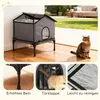 PawHut kattenhuis, inklapbaar, met kussen, verhoogde Productafbeelding-voorbeeld 8