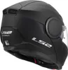 A black LS2 Scope II flip-up helmet shown from the side and rear. Voir les images du produit