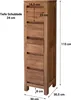 Teako Design Highboard Ysane Teakholz Massiv 115x30cm mit Produktbild-Vorschau 9