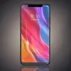 A smartphone with a colorful wallpaper displayed on its screen, set against a gradient gray background. Produktbild-Vorschau