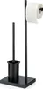 KELA Toilettenset Devin Metall schwarz 23,0x18,0x68,0cm Produktbild-Vorschau 1