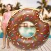 Aufblasbarer Donut Schwimmring 120 cm Braun XXL Poolring Produktbild-Vorschau 3