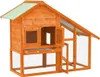 vidaXL králíkárna 140x63x120 cm jedlový masiv Náhled obrázku produktu 1