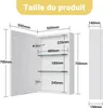 Umývadlo do kúpeľne so zrkadlom a LED osvetlením, 50 x 70 Náhľad obrázku produktu 3