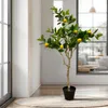 Citronnier artificiel dans un pot noir - 118 x 40 cm - Voir les images du produit 6