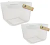 Elegante Metall Drahtkörbe Weiss mit Holzgriff: 2er-Set Produktbild-Vorschau 10