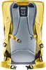 The back of a yellow Deuter backpack is shown against a white background. Náhled obrázku produktu