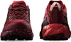 Rote La Sportiva Akyra II Woman Gtx Schuhe mit schwarzer Profilsohle. Front- und Rückansicht. reflektierende Details und weiße Zuglasche am Absatz Anteprima dell’immagine prodotto