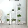 vidaXL Pied à fleurs sur roulettes 94,5x25x92,5 cm Blanc Voir les images du produit 2
