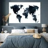 MuchoWow® Poster Weltkarte - Abstrakt - Blau 180x120 cm - Produktbild-Vorschau 4