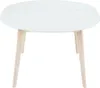 Miliboo - Design-Esstisch rund ausziehbar Weiß und Holz Produktbild-Vorschau 5