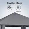 Sekey Pavillon 3x3 Gartenpavillon Terrassenpavillon 4 Produktbild-Vorschau 3