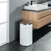 Wäschesammler - Weiß - Edelstahl - 37 Liter - H 54 cm Produktbild-Vorschau 2