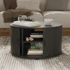 Salontafel Vicco Selva Zwart 80 x 80 cm met schuifdeur, Productafbeelding-voorbeeld 3