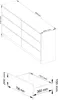 Kommode AKORD K160 Weiß 160 cm 6 Schubladen B160 x H77 x Produktbild-Vorschau 7