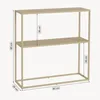 Konsolentisch ‘Strömstad’ mit 2 Ablagen Stahl 80 x 80 x 26 Produktbild-Vorschau 3