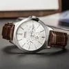 A close-up shot of a Casio watch with a leather strap. Produktbild-Vorschau