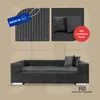 Hundesofa Gepolstert Cord Dunkelgrau Produktbild-Vorschau 2
