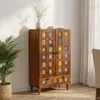 vidaXL Hoge kast, walnootkleur, 60 x 33,5 x 100 cm, massief Productafbeelding-voorbeeld 1