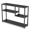 A black console table with multiple shelves. Podgląd zdjęcia produktu